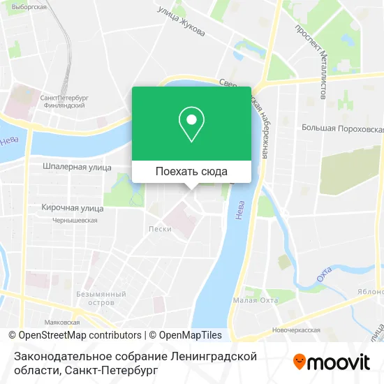 Карта Законодательное собрание Ленинградской области