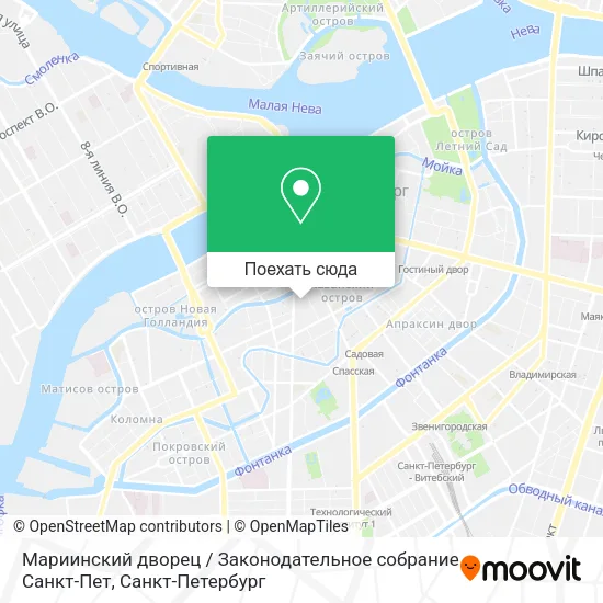 Карта Мариинский дворец / Законодательное cобрание Санкт-Пет