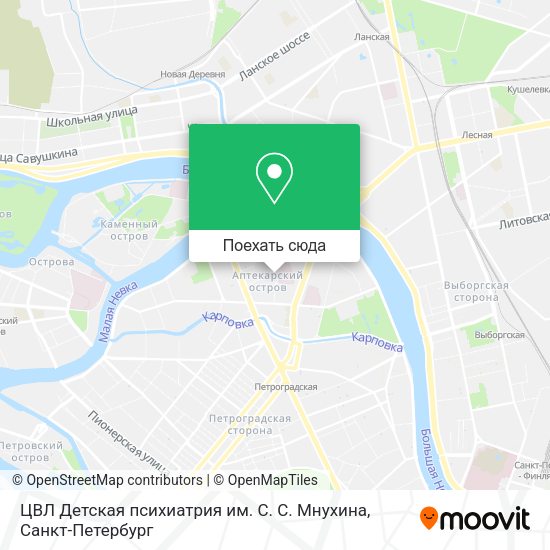 Карта ЦВЛ Детская психиатрия им. С. С. Мнухина