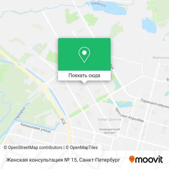 Карта Женская консультация № 15