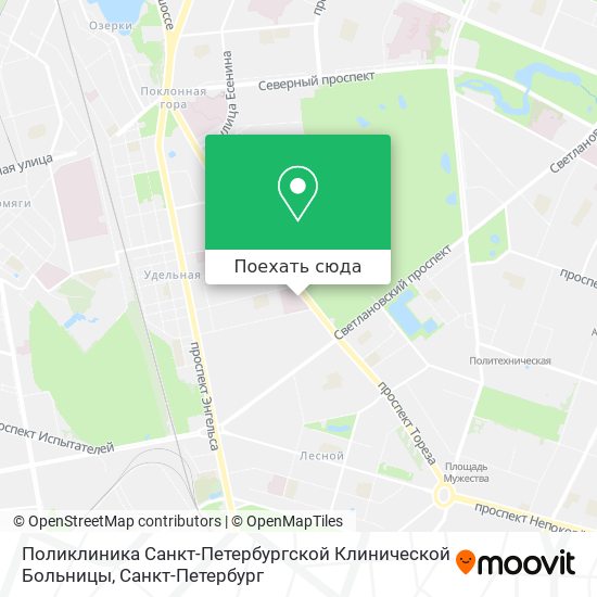 Карта Поликлиника Санкт-Петербургской Клинической Больницы