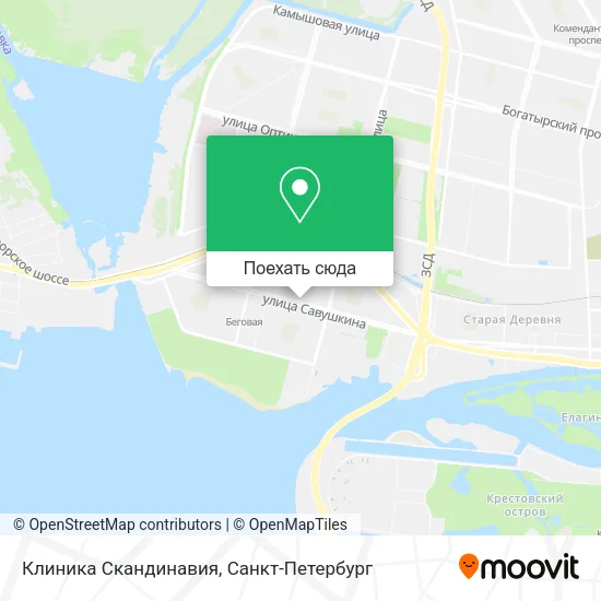 Карта Клиника  Скандинавия