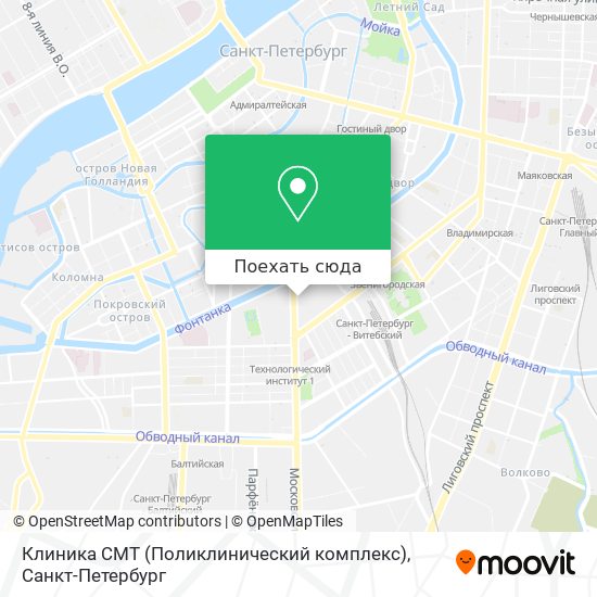 Карта Клиника СМТ (Поликлинический комплекс)