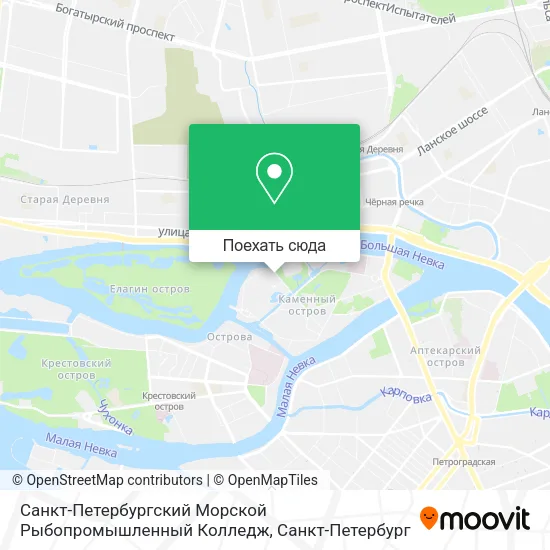 Карта Санкт-Петербургский Морской Рыбопромышленный Колледж
