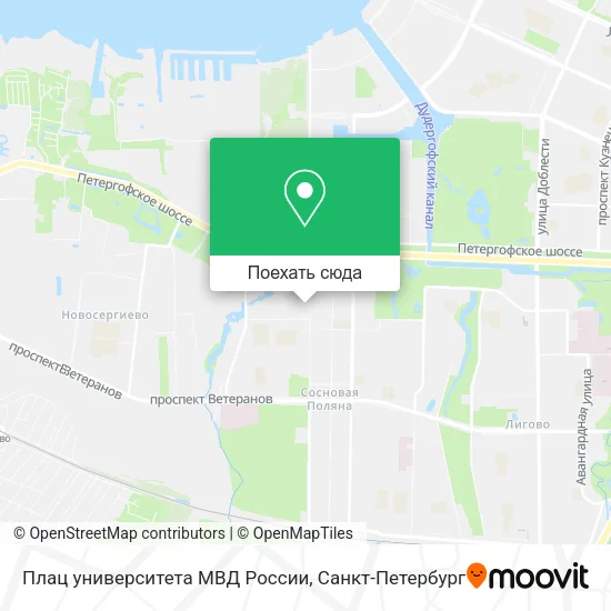 Карта Плац университета МВД России