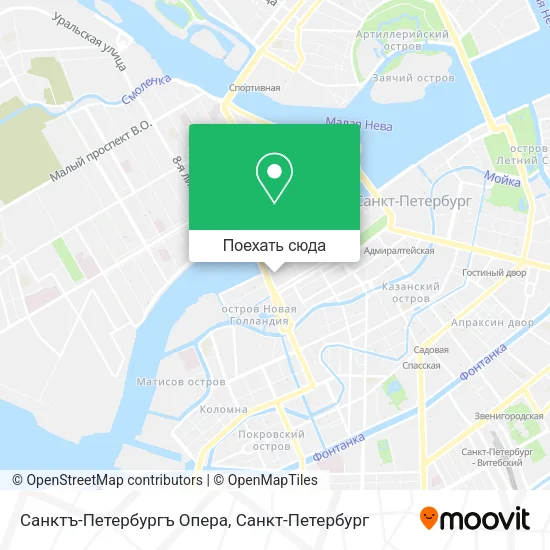 Карта Санктъ-Петербургъ Опера