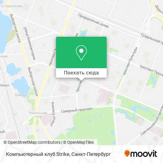 Карта Компьютерный клуб  Strike