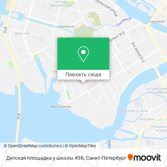 Карта Детская площадка у школы #36
