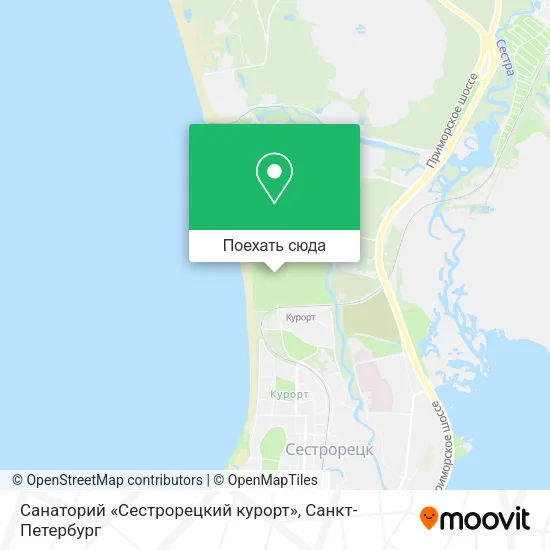Карта Санаторий «Сестрорецкий курорт»