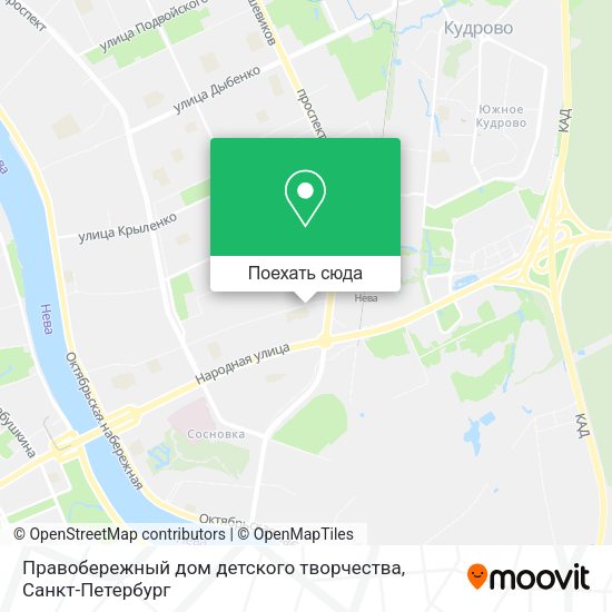 Карта Правобережный дом детского творчества