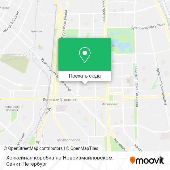 Карта Хоккейная коробка на Новоизмайловском