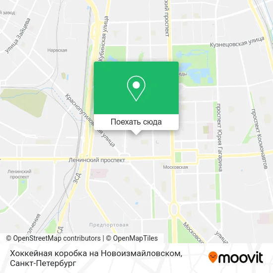 Карта Хоккейная коробка на Новоизмайловском