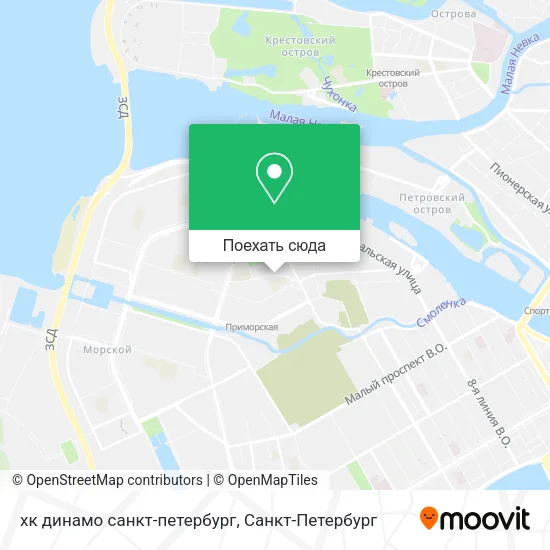 Карта хк динамо санкт-петербург