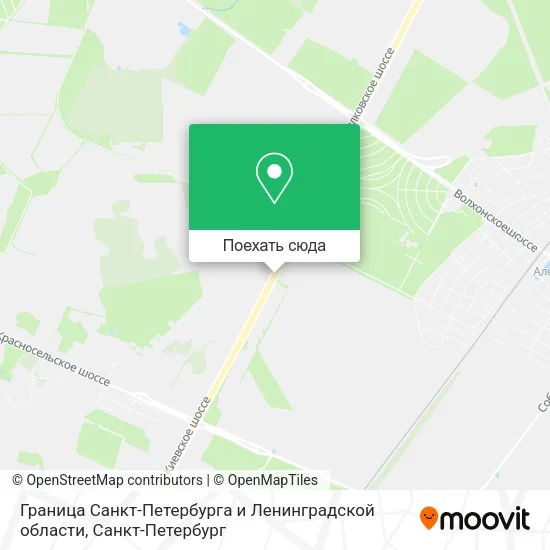 Карта Граница Санкт-Петербурга и Ленинградской области