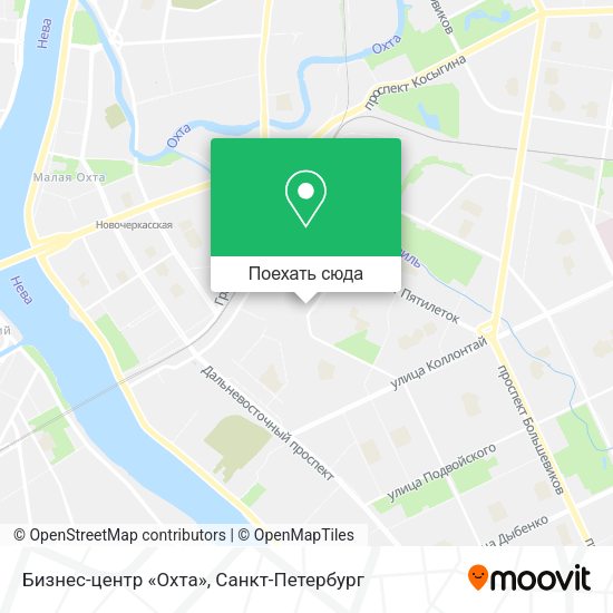 Карта Бизнес-центр «Охта»