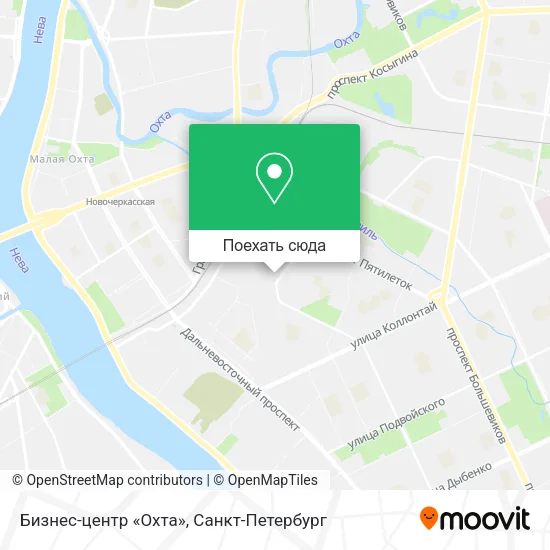 Карта Бизнес-центр «Охта»
