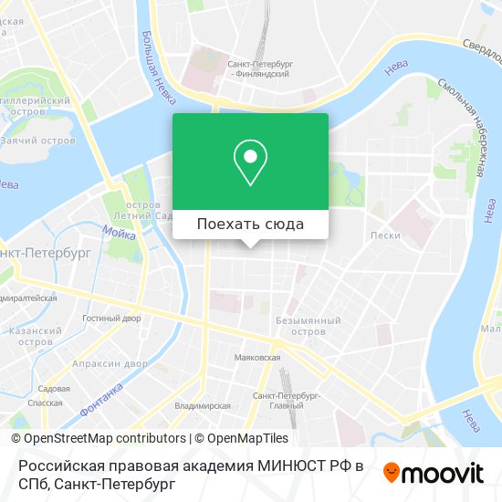 Карта Российская правовая академия МИНЮСТ РФ в СПб