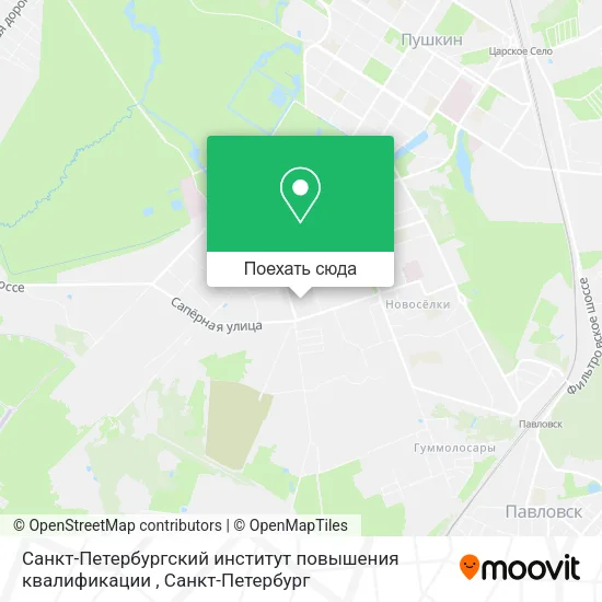 Карта Санкт-Петербургский институт повышения квалификации
