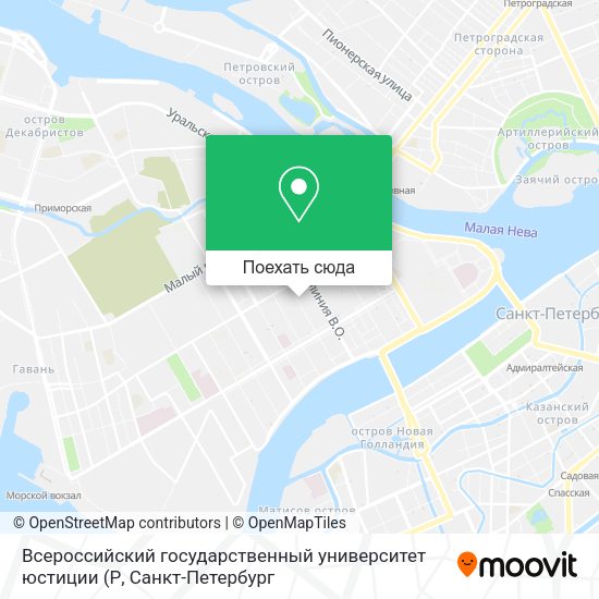 Карта Всероссийский государственный университет юстиции
