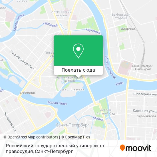 Карта Российский государственный университет правосудия