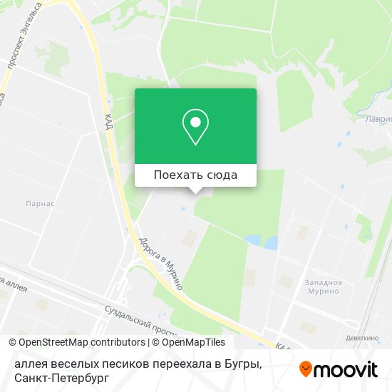 Карта аллея веселых песиков переехала в Бугры