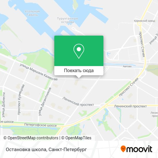 Карта Остановка школа
