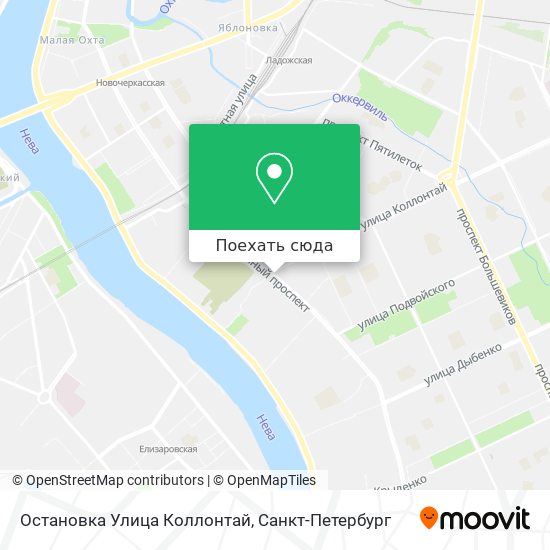 Карта Остановка  Улица Коллонтай