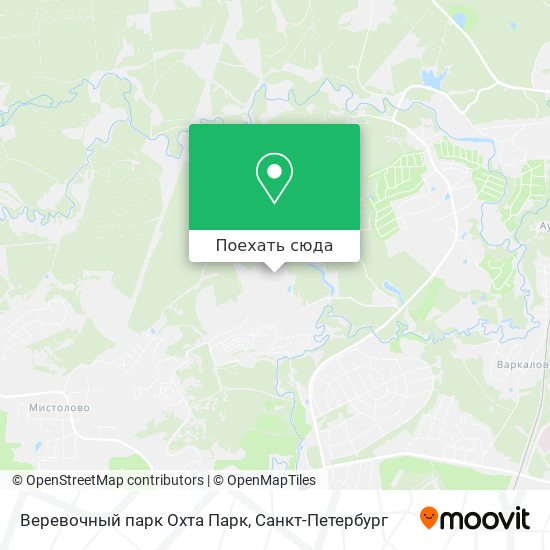 Карта Веревочный парк Охта Парк