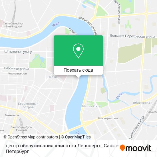 Карта центр обслуживания клиентов Ленэнерго