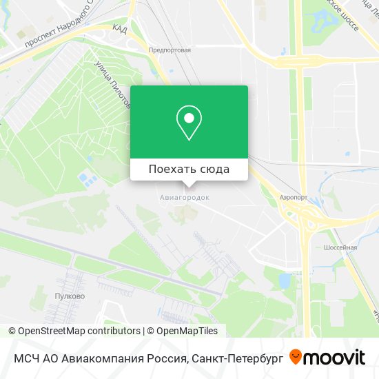 Карта МСЧ АО  Авиакомпания  Россия