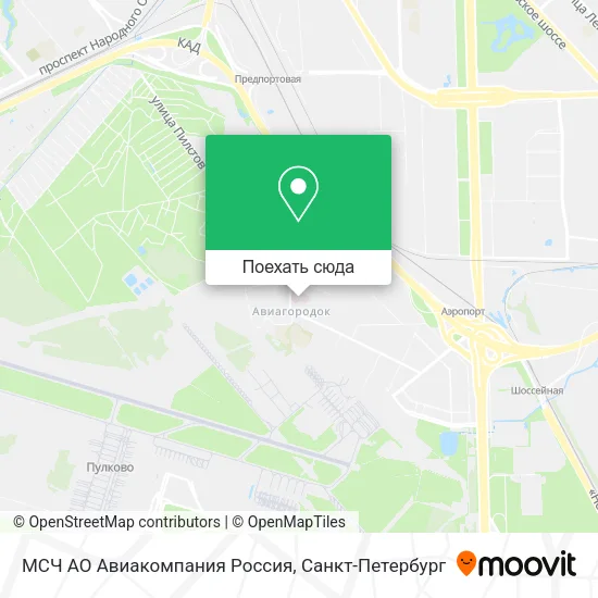 Карта МСЧ АО  Авиакомпания  Россия