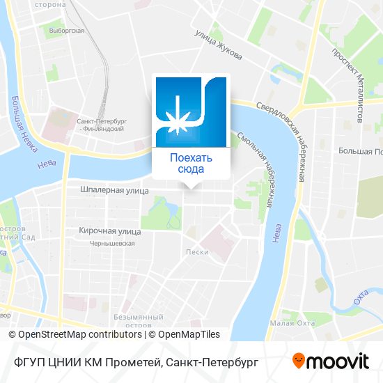Карта ФГУП ЦНИИ КМ  Прометей