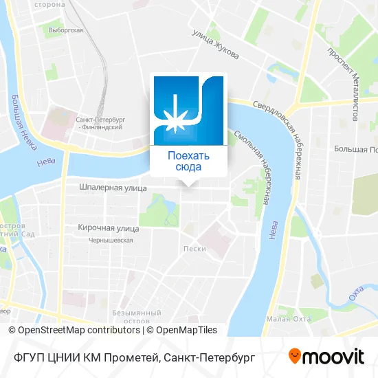 Карта ФГУП ЦНИИ КМ  Прометей