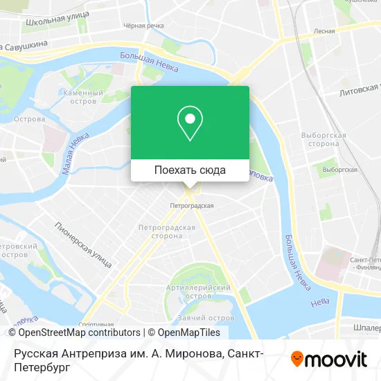 Карта Русская Антреприза им. А. Миронова