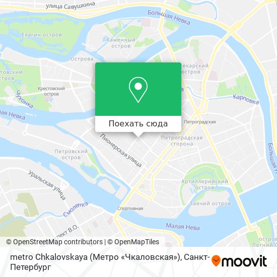 Карта metro Chkalovskaya (Метро «Чкаловская»)