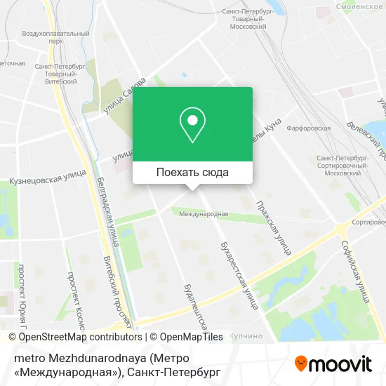 Карта metro Mezhdunarodnaya (Метро «Международная»)