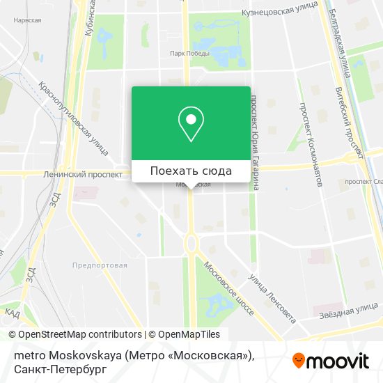 Карта metro Moskovskaya (Метро «Московская»)