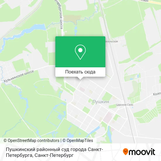 Карта Пушкинский районный суд города Санкт-Петербурга