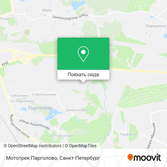 Карта Мототрек Парголово