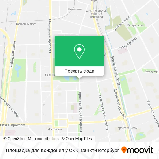 Карта Площадка для вождения у СКК