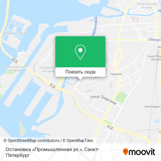 Карта Остановка «Промышленная ул.»