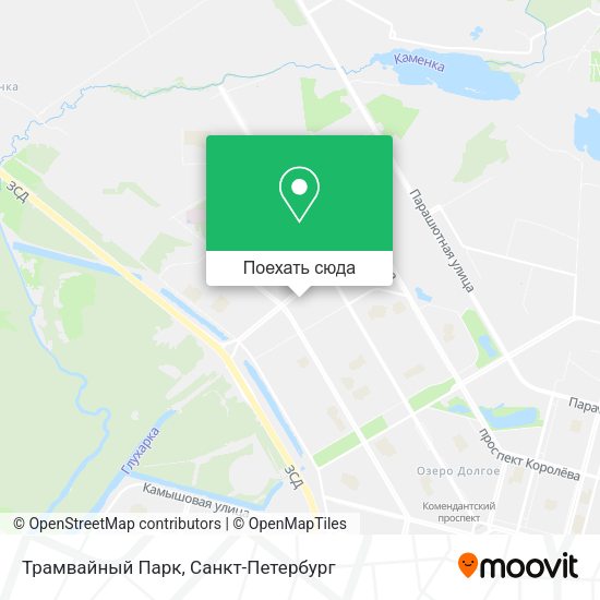 Карта Трамвайный Парк