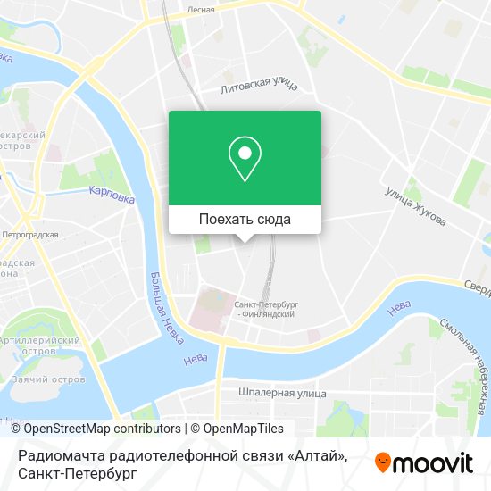 Карта Радиомачта радиотелефонной связи «Алтай»
