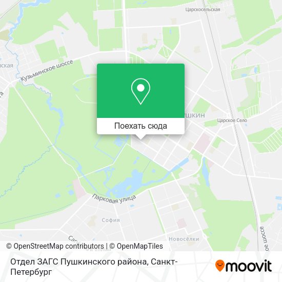 Карта Отдел ЗАГС Пушкинского района