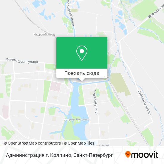 Карта Администрация г. Колпино