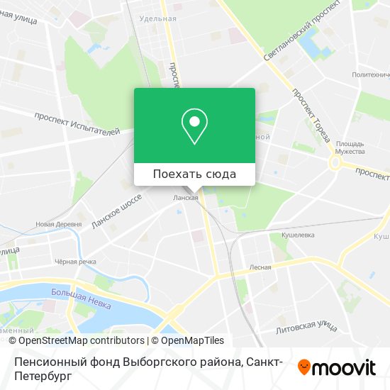 Карта Пенсионный фонд Выборгского района