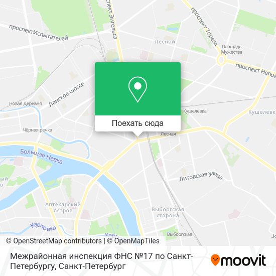 Карта Межрайонная инспекция ФНС №17 по Санкт-Петербургу