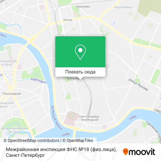Карта Межрайонная инспекция ФНС №18 (физ.лица)