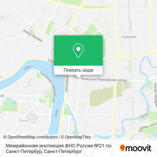 Карта Межрайонная инспекция ФНС России №21 по Санкт-Петербур