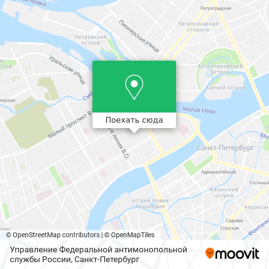 Карта Управление Федеральной антимонопольной службы России